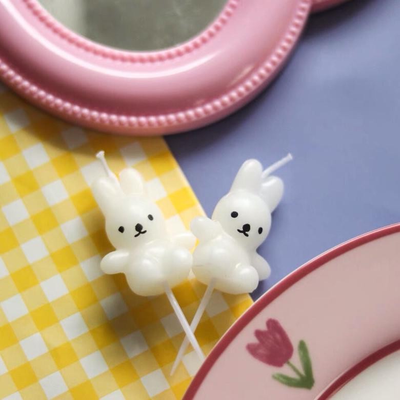 Lilin Kelinci Lilin Ulang Tahun Birthday Candle Korean Inspo aSt