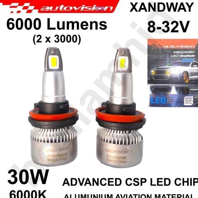 LAMPU LED H11 H16 AUTOVISION XANDWAY Headlamp 6000K Headlamp Foglamp - H11 Citrus