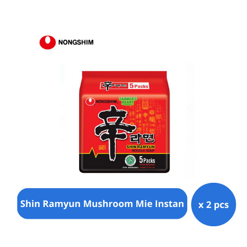 

Shin Ramyun Mushroom Mie Instan 5 x 120 gr x 2 pcs