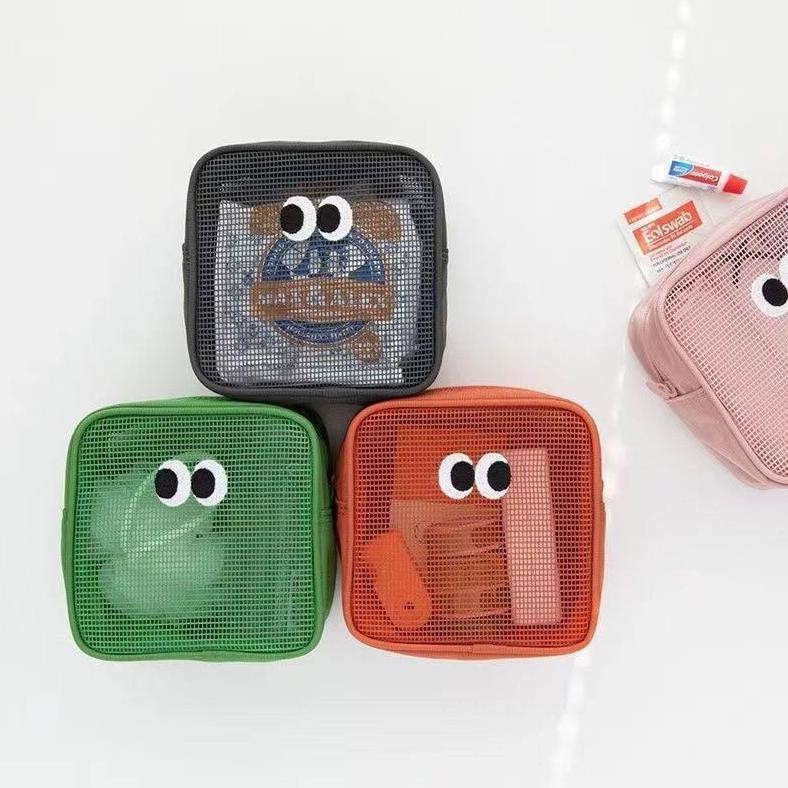 

Salt [Miloli] Pouch Kosmetik Jaring Big Eyes Storage Box Travel Kotak Pensil Aesthetic Tempat Pensil - F0215 Ank-48