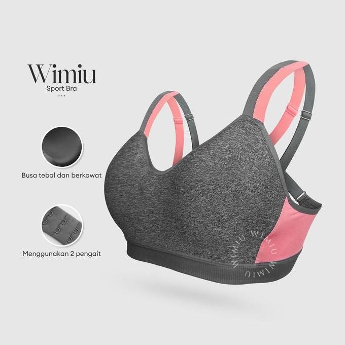 Wimiu BH Sport Sport Sport Premium BH Olahraga Busa Kawat Gym Dehlon 00 Wanita Pakaian Yoga