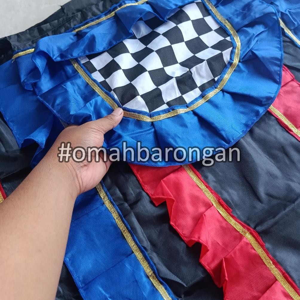 Termurah Kemul Barongan Anak Sd Pentas Dewasa Warna Biru Hitam Merah Kuning Hijau Ty-35