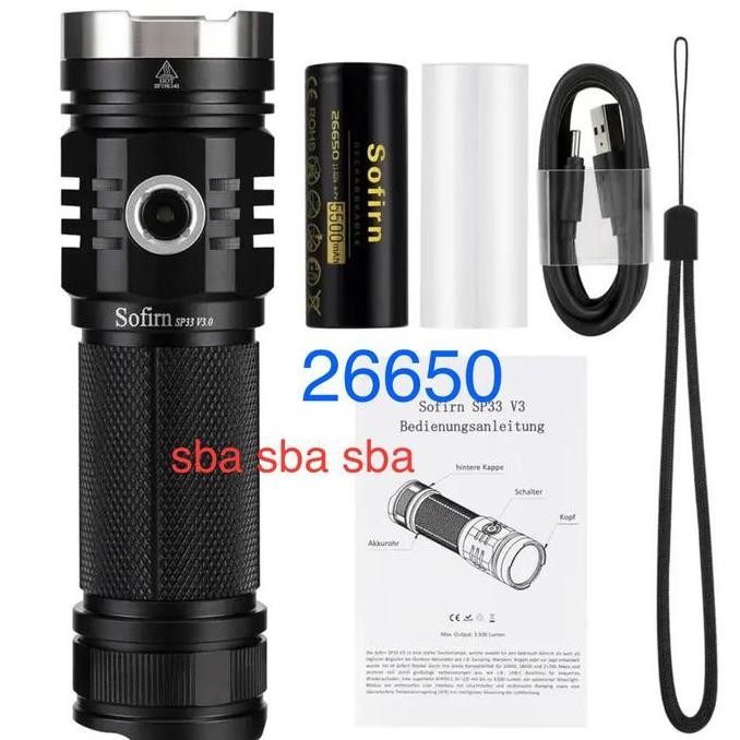 HOT SALE sofirn sp33 v3.0 include 26650 baterai sofirn not nitecore