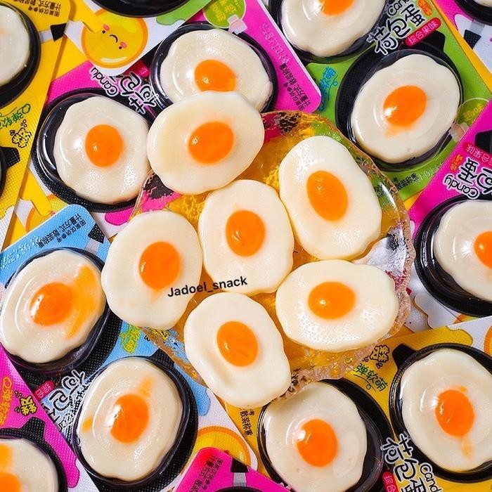 

Permen Jelly Telur Lunak Isi 24 X 8 Gr Rasa Buah Byjadoel_Snack Candy Jeli Food Jeruk Toples