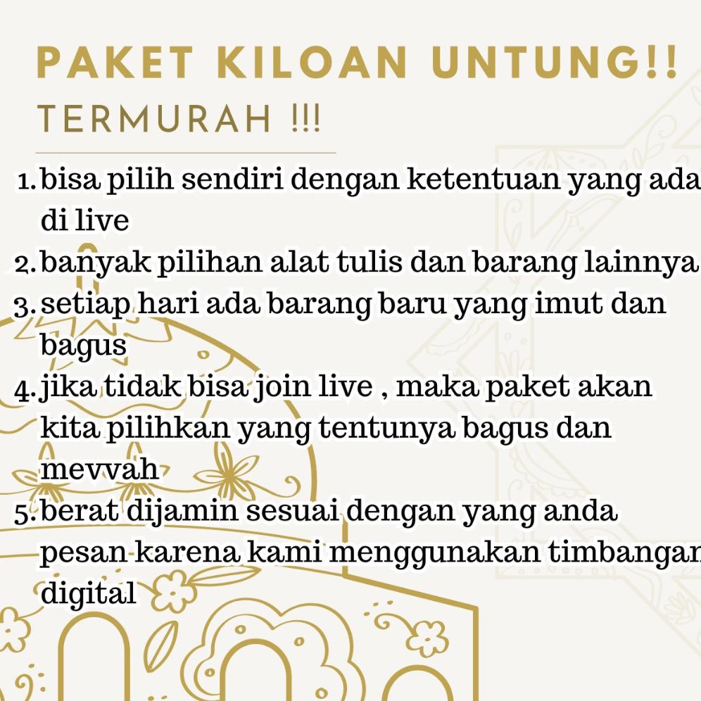 

Viral Rajagrosir Paket Alat Tulis 1000 Gram Atau 1 Kg Stationery Gv23