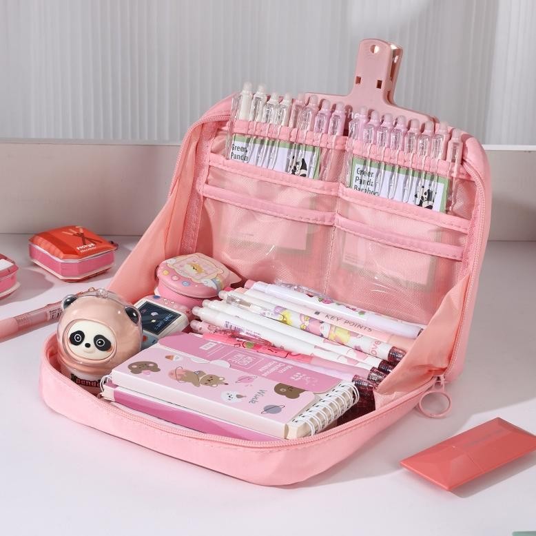 

Bisa Cod Charmant 12-Layer Super Large Capacity Pencil Case Kawaii Canvas Pencil Box Pen Pouch Organizer For Girls Back To School Stationery Er-87