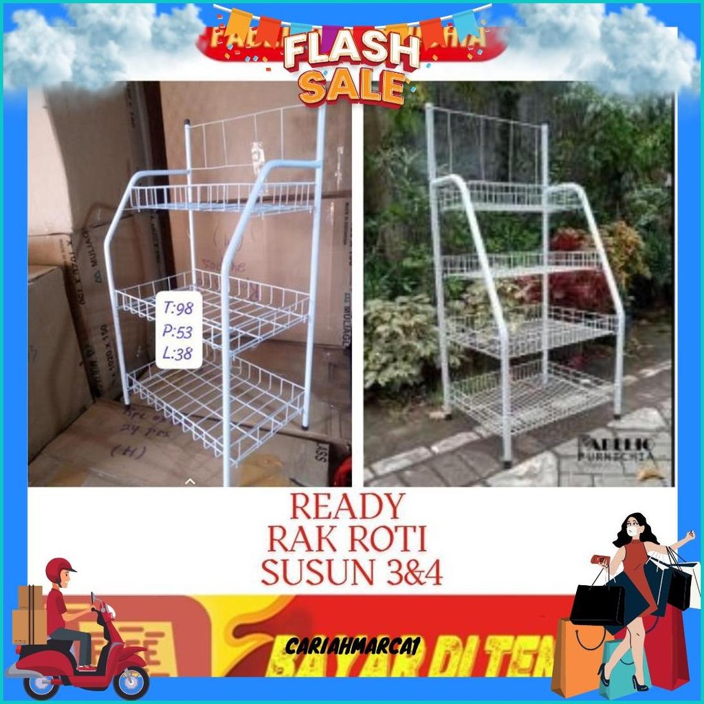 Rak Ciki Serbaguna/Rak Roti 4 Susun/Rak Roti 3 Susun/Rak Roti/Rak Ciki/Rak Serbaguna/Rak Jumbo Origi