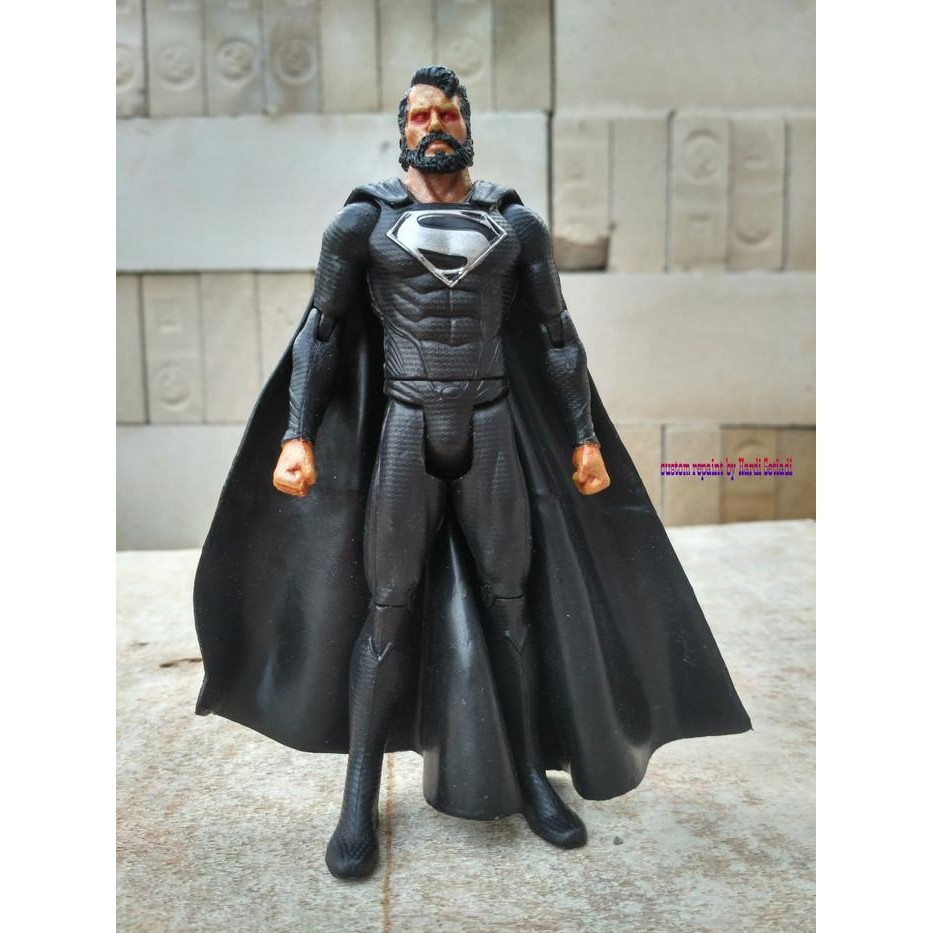 TP Mainan figure  dc Superman Black Suit  headsculpt Custom Repaint