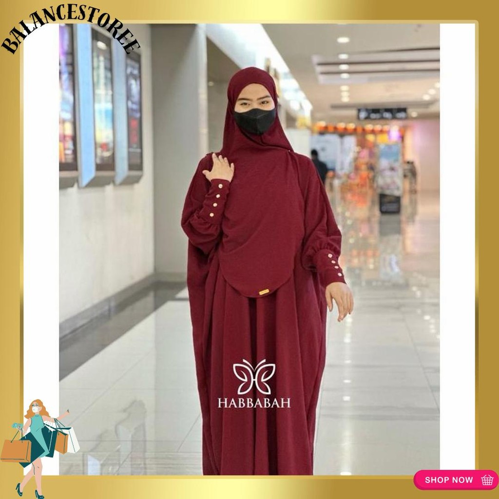 One Set Kaftan Aisha Crinkle Airflow Abaya Kaftan Lebaran Gamis Set Kerudung Top Seller
