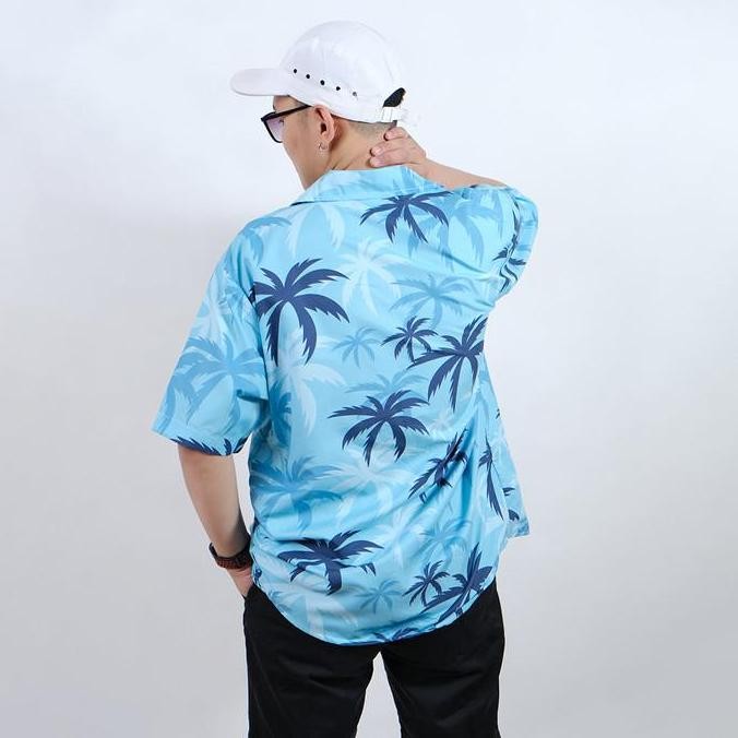 Baju Kemeja Motif Full Print Pantai Surfing Hawai GTA VICE CITY 079
