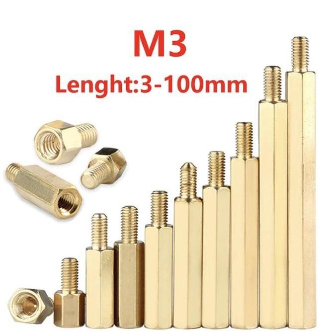 Spacer Kuningan M3X4+6 Mf Standoff Baut Pilar Penyangga Pcb 4Mm 4 Mm Allshop