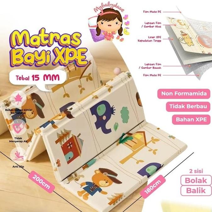 PLAYMATTE / MATRAS FOAM BAYI LIPAT MATRAS PLAYGROUND PLAY MATTE 200x150 PLAYMATE/200x180