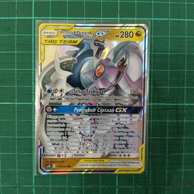 Arceus Dialga Palkia GX RR ac3b 113/204 - Pokemon TCG Indonesia Rare Original