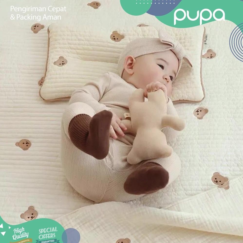 Baby Pillow Embroidery Pillow Newborn Bear, Tiger Korean / Bantal Bayi Bordir Beruang , Harimau Anti