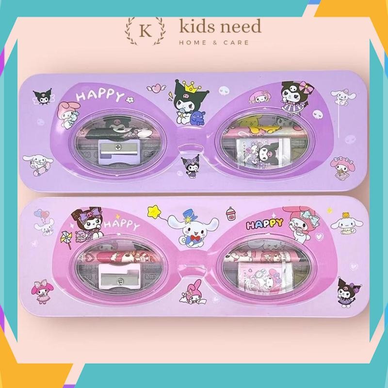 

Promo Kotak Pensil Kaleng ada ISI model JAM / Pensil Case Kaleng Karakter / Pensil Box Set Kuromi RFH-57