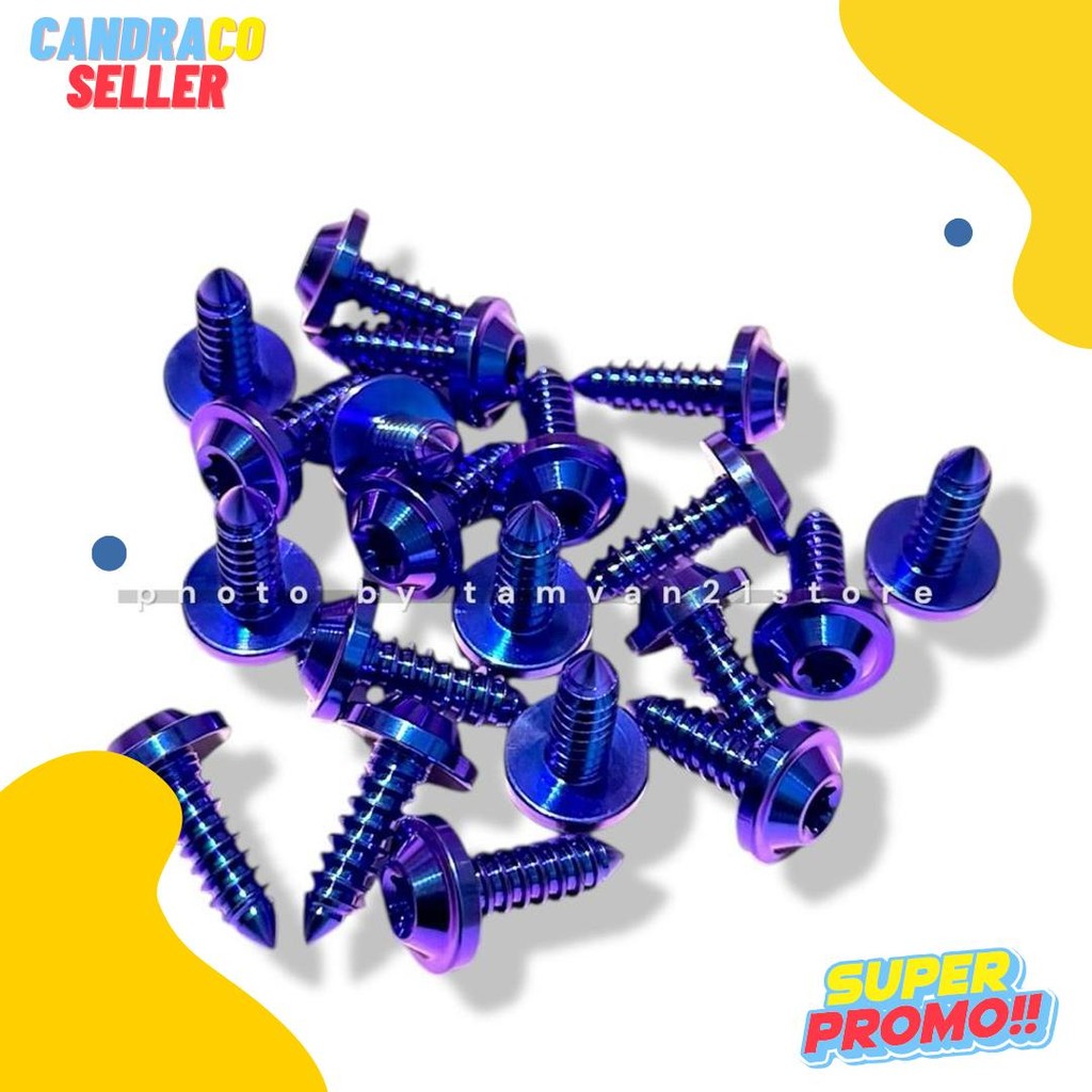 Cod Skrup Baut Body Yamaha Matic 5X16 Button Head Stainless / Titanium