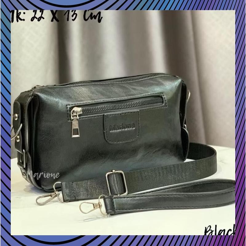 Diskon Gede Tas Selempang wanita RAZOR bahan KULIT Tebal Handbag wanita estre slingbag Pria & Wanita