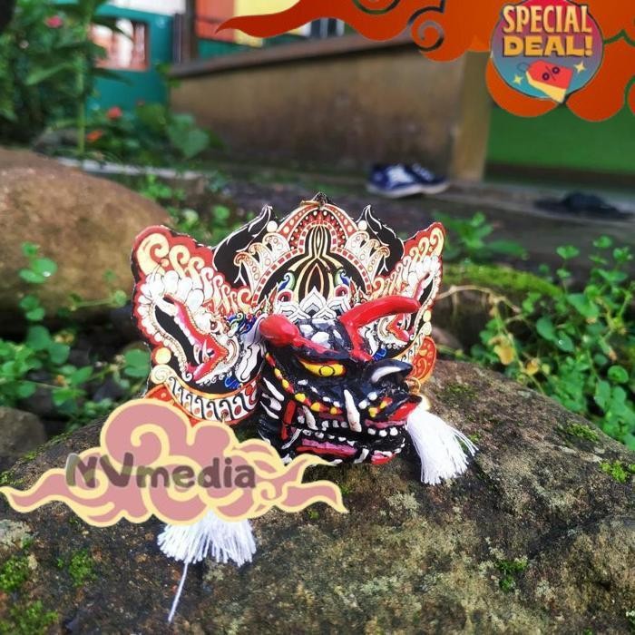 NEW STOCK MINIATUR BARONGAN DEVIL PUTIH BERTANDUK BAHAN RESIN