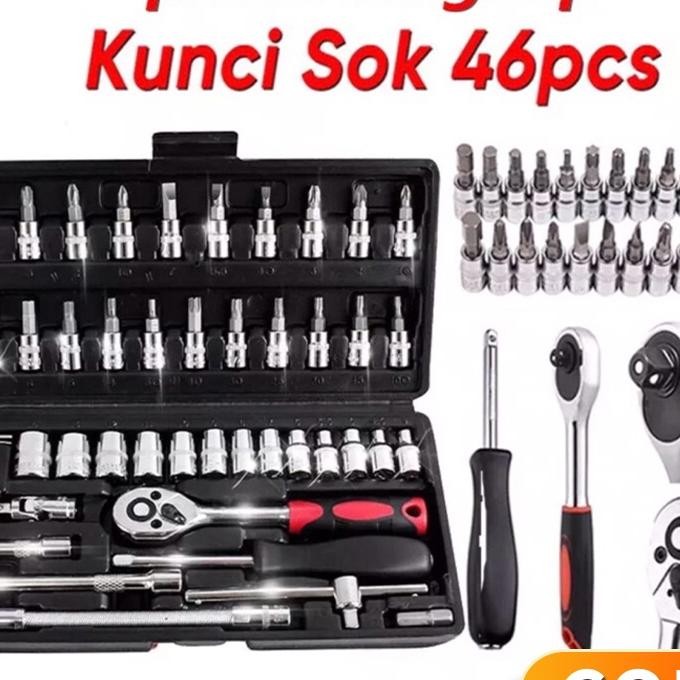 Tool Set Kunci L Kunci Sho Motor Set Kunci R 46Pcs