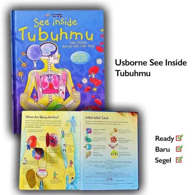 TERLARIS Buku See Inside Tubuhmu Terjemahan Usborne Bahasa Indonesia Erlangga