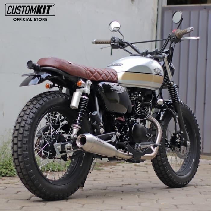 Jok Customkit Motif Diamond/Wajik Kawasaki W175