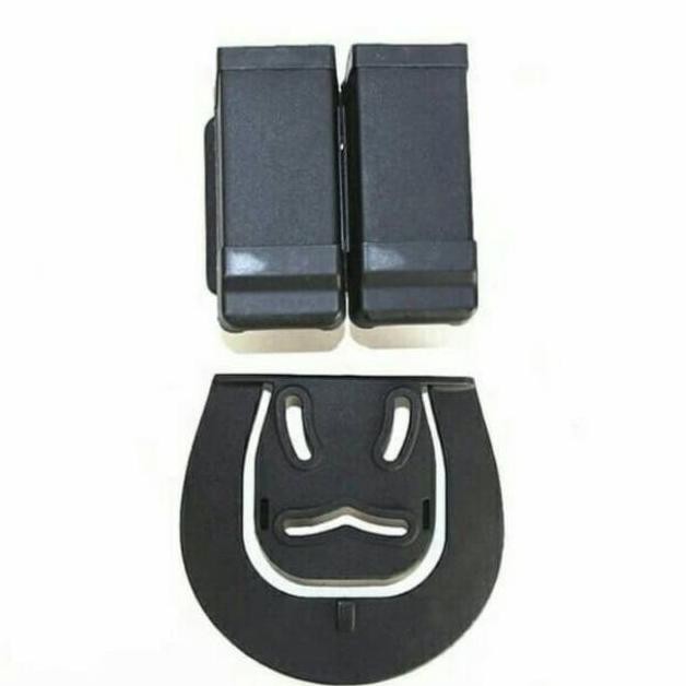 Holster magazin pinggang dobel sarung magazin 9mm isi 2