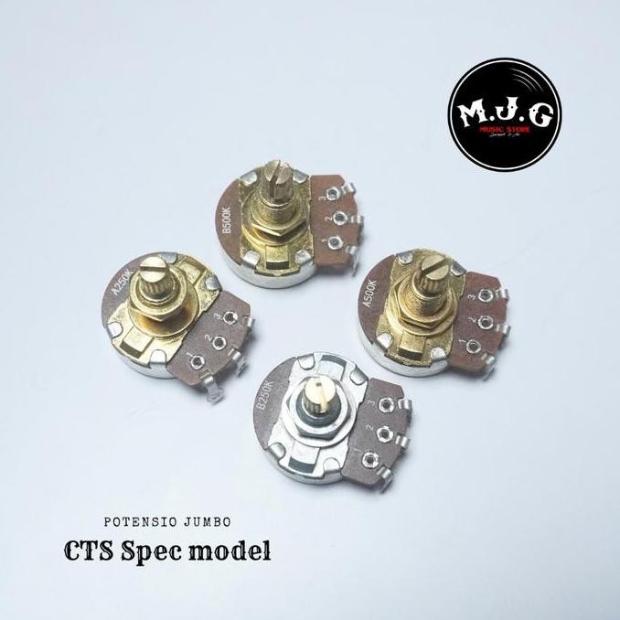 potensio potentiometer gitar bass elektrik jumbo A500k B500k A250k B250k CTS spec