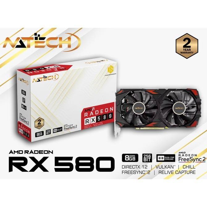 Vga Card / Vga Nvidia Rx580 / Vga Rx580 / Vga Natech Rx580 8Gb Ddr5 256Bit