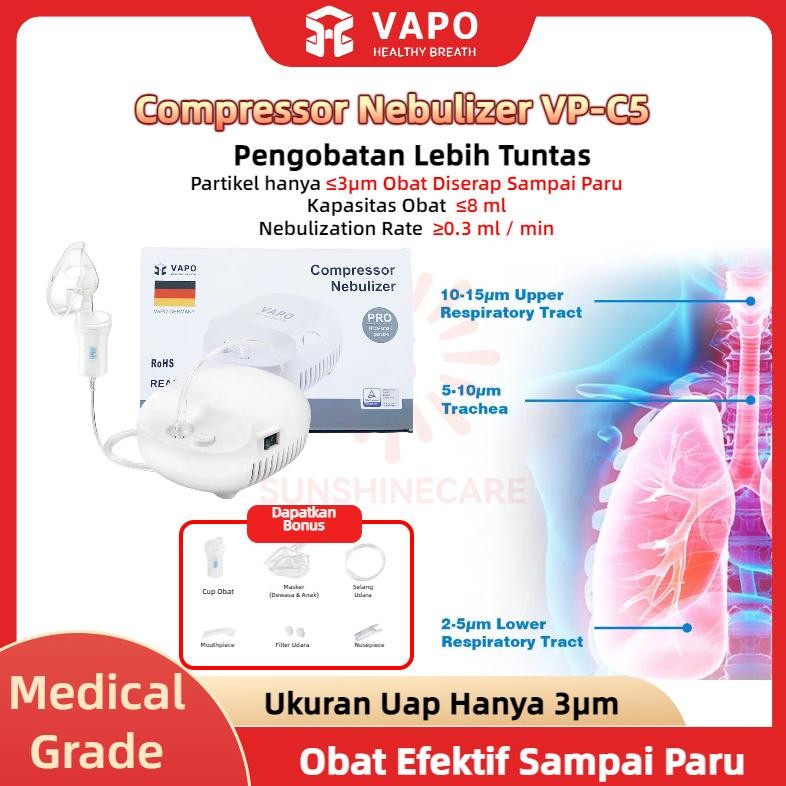 Compressor Nebulizer VP-C5 nebulizer portable uap alat nebulizer anak alat uap sesak nafas asma nebu