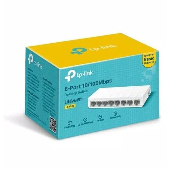 PROMO DISKON - TP-LINK LS008 SWITCH HUB 8 PORT 0/00Mbps Desktop -TPLINK LS 008
