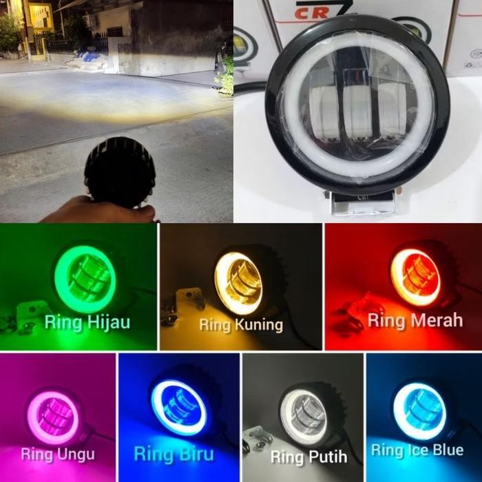 NZG Lampu Tembak Sorot LED Daymaker 3 Lensa 3.5 Inch Cocok Untuk Semua Jenis Mobil Motor DC 12Volt-2