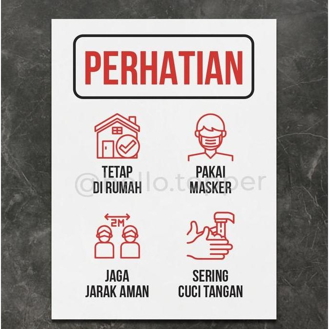 

Sign Wajib Patuh Protokol Kesehatan | Sign Akrilik Label Acrylic