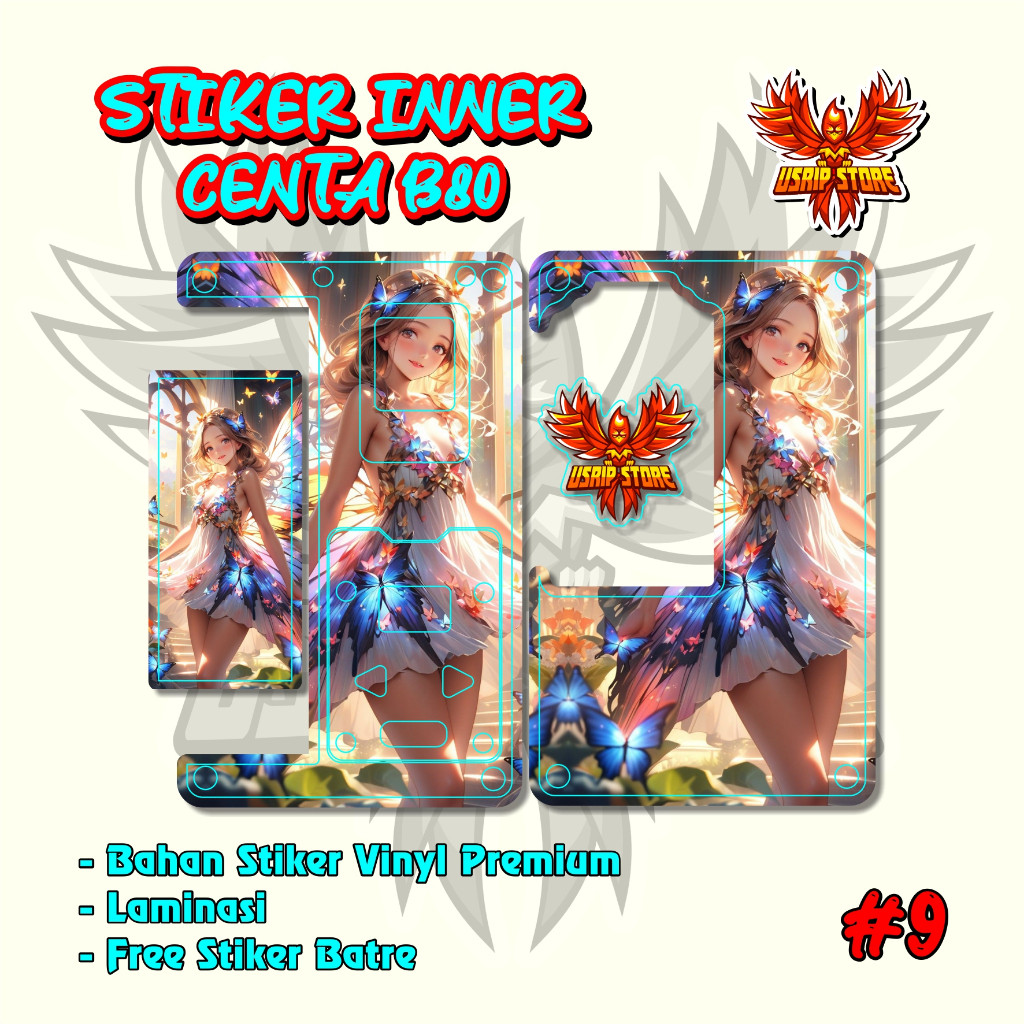 

*New Model* 1 B80 09 Garskin Stiker Custom Case Laminasi Tebal COD