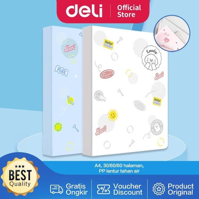 

NEW - Deli Display Book / Map File Dokumen A4 0/60/80 Halaman Warna Pastel 7267X 7249
