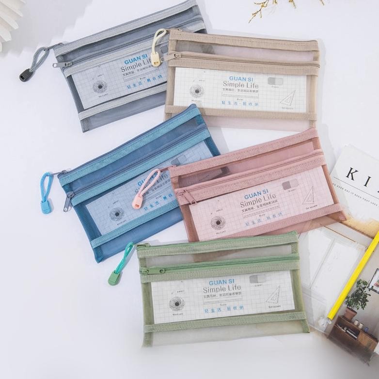 

Promo Tas Pensil Transparan Morandi Tas Pensil Dua Lapisan Jaring Nilon A4/A6 Tas Zipper Jaring Dua Lapisan A4/A6 Tas Alat Tulis Siswa Tas Penyimpanan Alat Tulis Kantor Tas Penyimpanan Buku Dua Lapisan Transparan