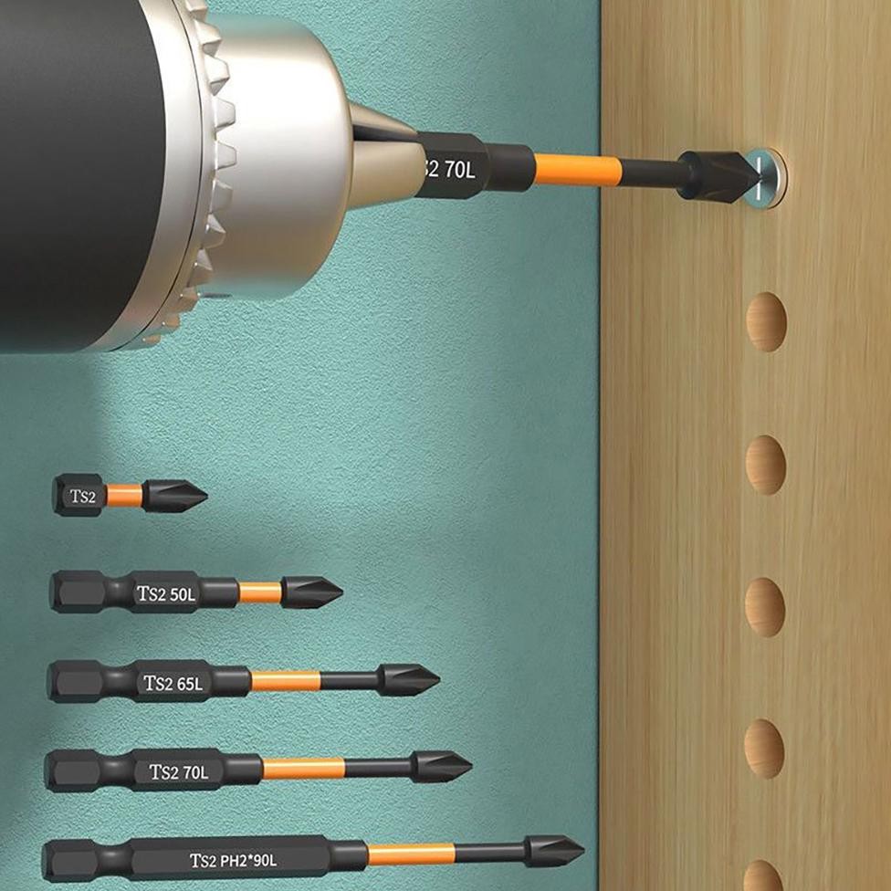 Eh76 Phk Set 6 Buah/Set Obeng Benturan 25-150Mm Set Mata Obeng Silang Kekerasan Tinggi/Set Mata Oben