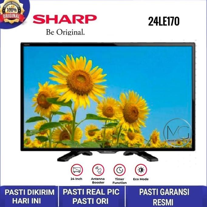 NEW SHARP LED TV 24 inch 24LE170i + Antena Booster dalam