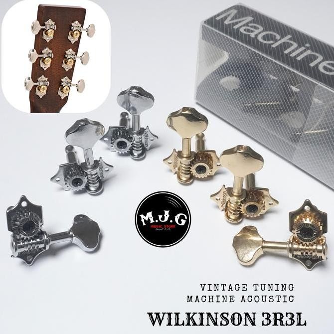 dryer machine head gitar akustik elektrik akkord martin style open gear wilkinson 3R-3L set