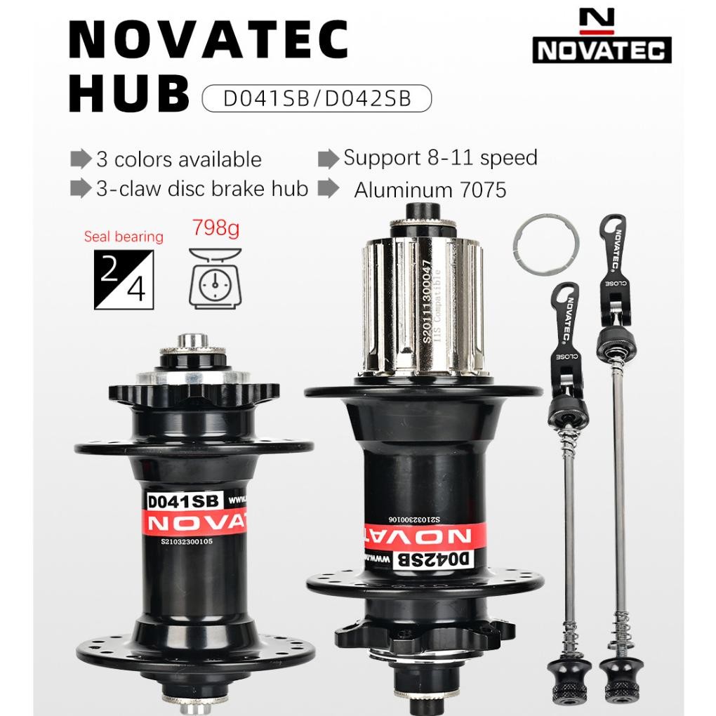 Premium Hub Freehub Novatec D041Sb D042Sb 28 32 36 Hole H Six Bolt Sealed Bearing Jangkrik Lubang 28