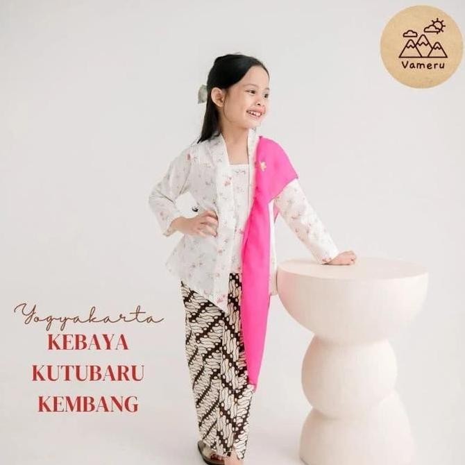 DB58>> KEBAYA ANAK SETELAN KUTUBARU VAMERU JAWA LURIK REMAJA DEWASA BUNGA VINTAGE JADUL CLASSIC KATU