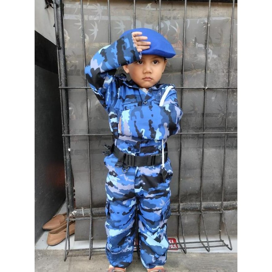 DF279>> Ready Baju Profesi PDL Loreng AU anak / TNI AU Cilik fashion