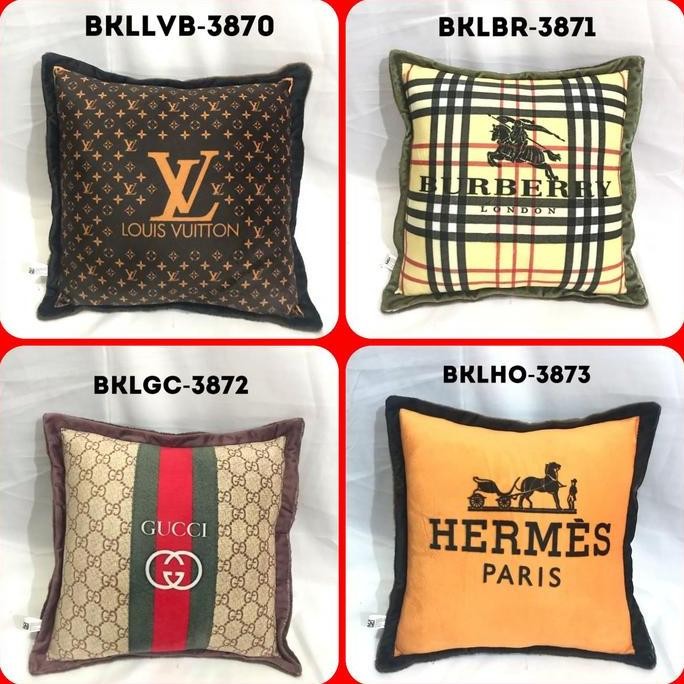 PROMO DISKON - Bantal Sofa/Bantal Mobil LV Hermes Burberry Gucci Chanel