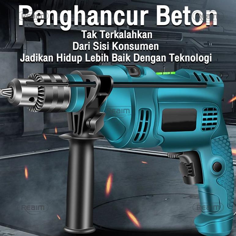 Reaim Bor Listrik 13mm Mesin Bor Bor Impact Bolak Balik Bor Listrik Impact Impact Drill Listrik Elec
