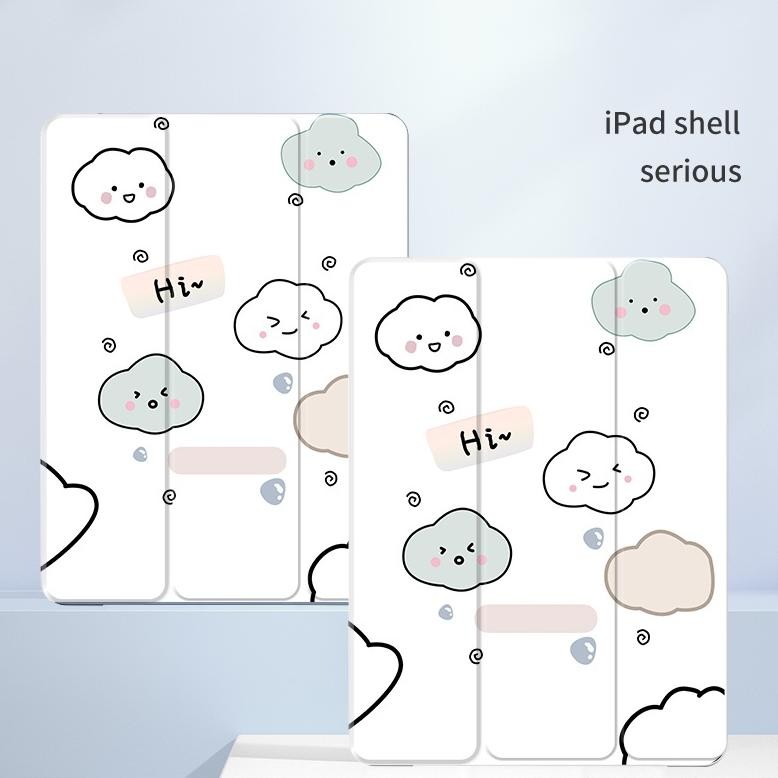 Promo Case Ipad Gen 10Th 10.9" 2022 Inch Gambar Karakter Lucu Cloud Awan - Case Ipad Pencil Holder F