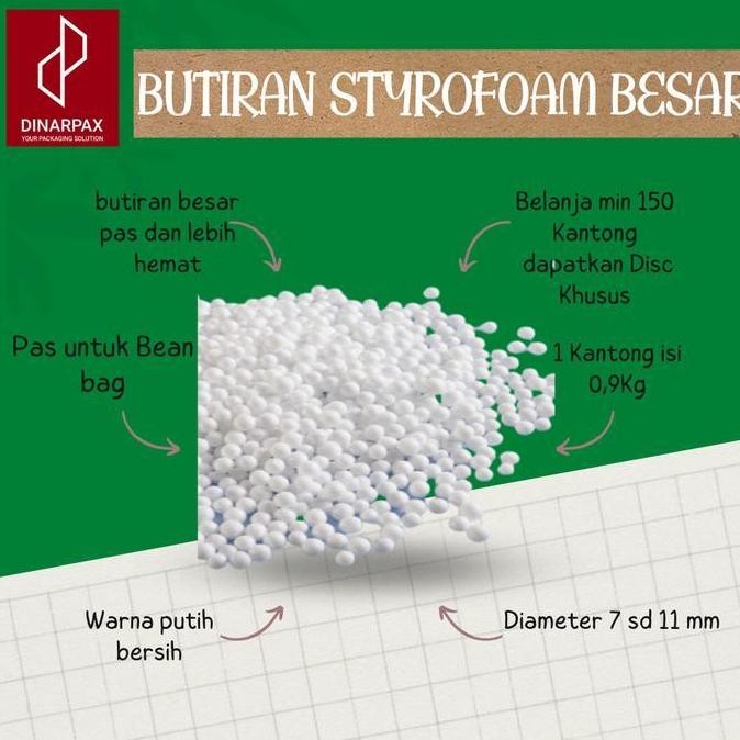 BEBAS ONGKIR - STYROFOAM BUTIRAN BESAR / STEROFOAM BUTIRAN BERBENTUK JAG