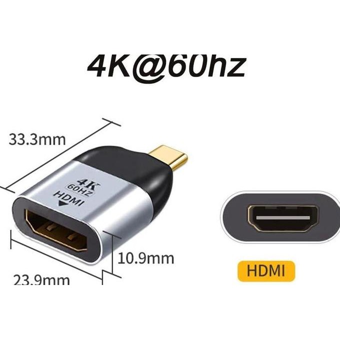 DS16 >> Connector Type C to HDMI Thunderbolt 3.0 HDTV 4K - Type c to hdmi