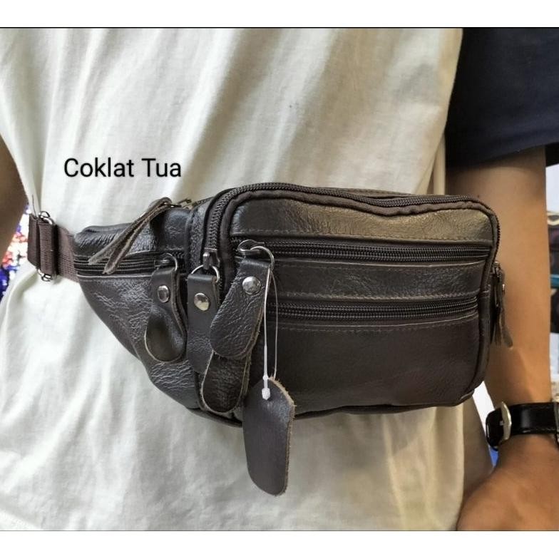Tas Pinggang Kulit Tas pinggang Kulit Sapi Pria /wanita import 88