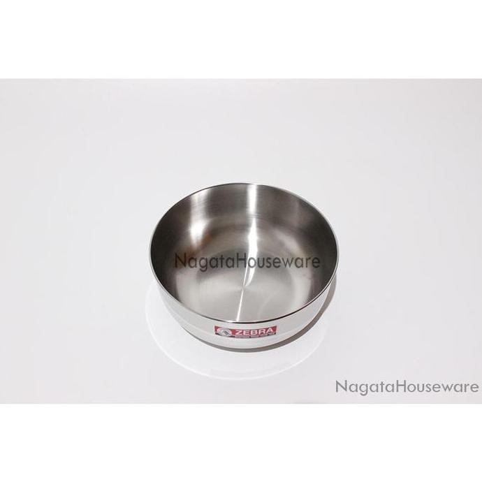 Mangkok Piring Makan Stainless Steel Water Bowl Zebra 111016 Melamin