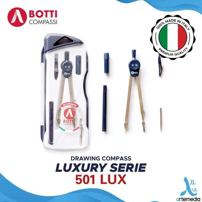 

Botti Design Compass Luxury 501 Series Set Jangka Presisi untuk Teknik, Desain & Arsitektur