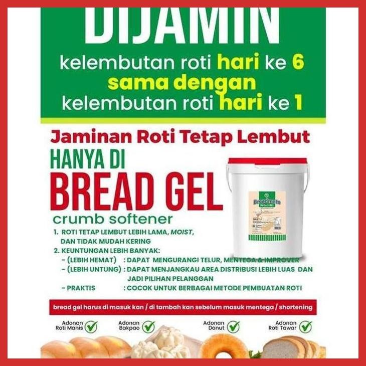 

DISCOUNT STOK TERBARU!!! BREAD GEL ROTI CRUMB SOFTENER PELEMBUT ROTI BREADGEL DONAT - 1KG [BUMBU OLAHAN MAKANAN]